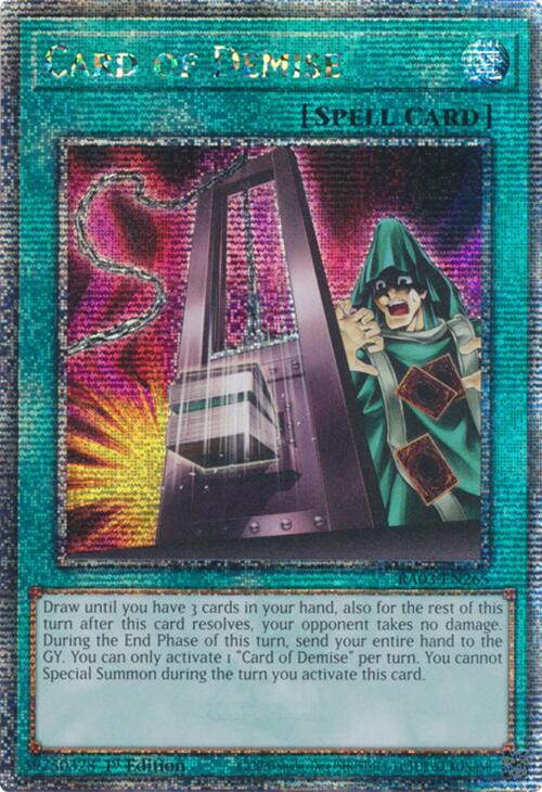 Card of Demise (Quarter Century Secret Rare) [RA03-EN265] Quarter Century Secret Rare | The Time Vault CA