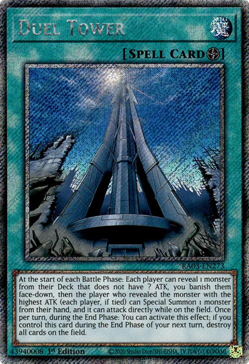 Duel Tower (Platinum Secret Rare) [RA03-EN273] Platinum Secret Rare | The Time Vault CA