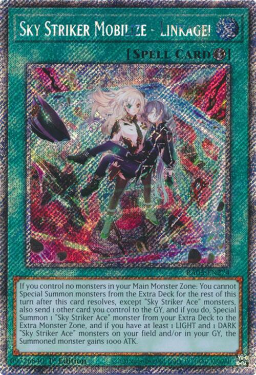 Sky Striker Mobilize - Linkage! (Platinum Secret Rare) [RA03-EN274] Platinum Secret Rare | The Time Vault CA