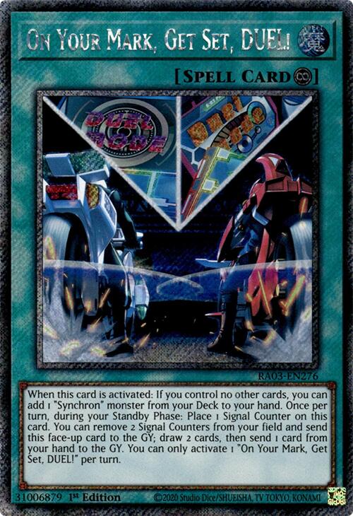 On Your Mark, Get Set, DUEL! (Platinum Secret Rare) [RA03-EN276] Platinum Secret Rare | The Time Vault CA