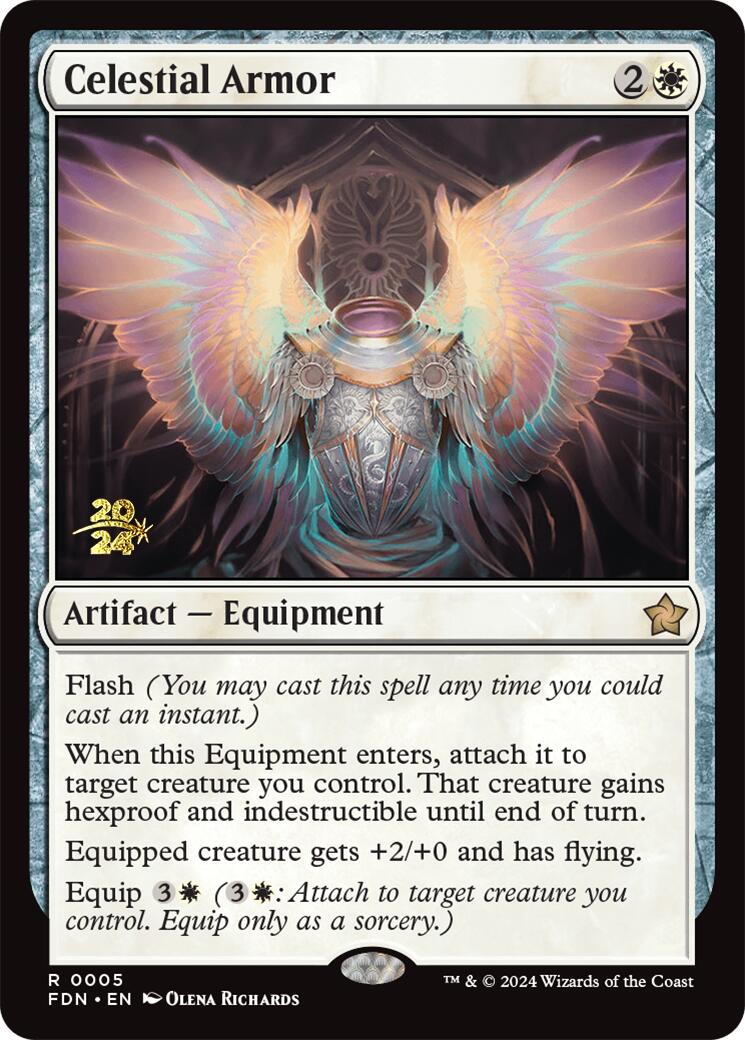 Celestial Armor [Foundations Prerelease Promos] | The Time Vault CA