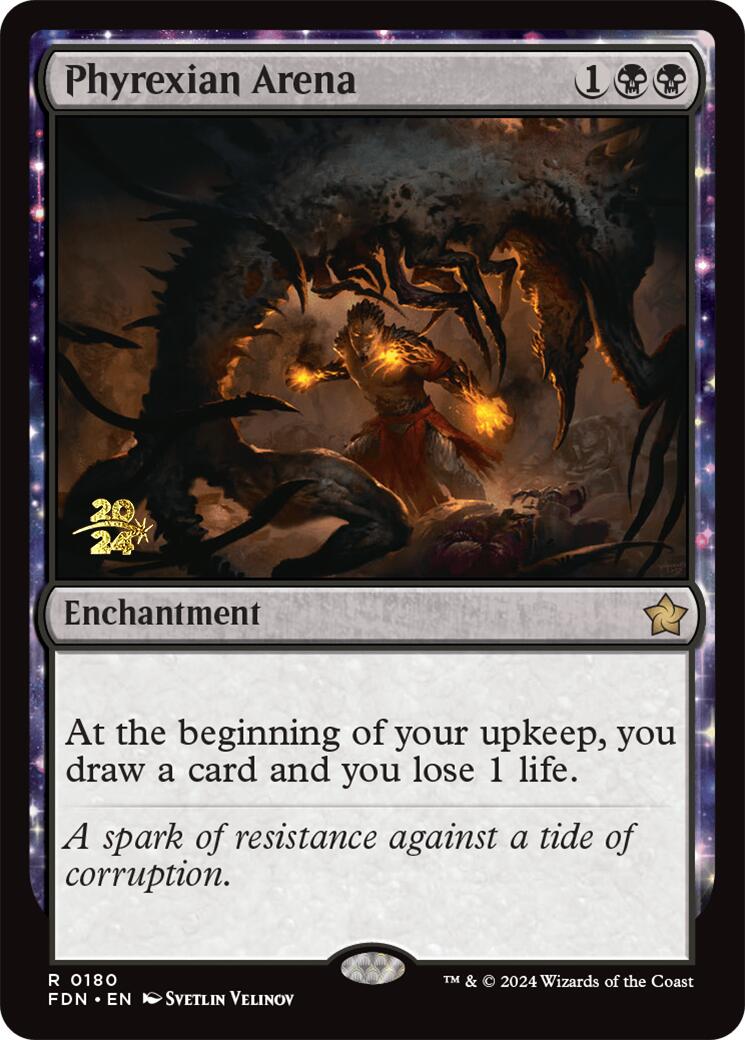 Phyrexian Arena [Foundations Prerelease Promos] | The Time Vault CA