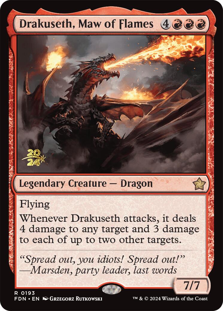 Drakuseth, Maw of Flames [Foundations Prerelease Promos] | The Time Vault CA