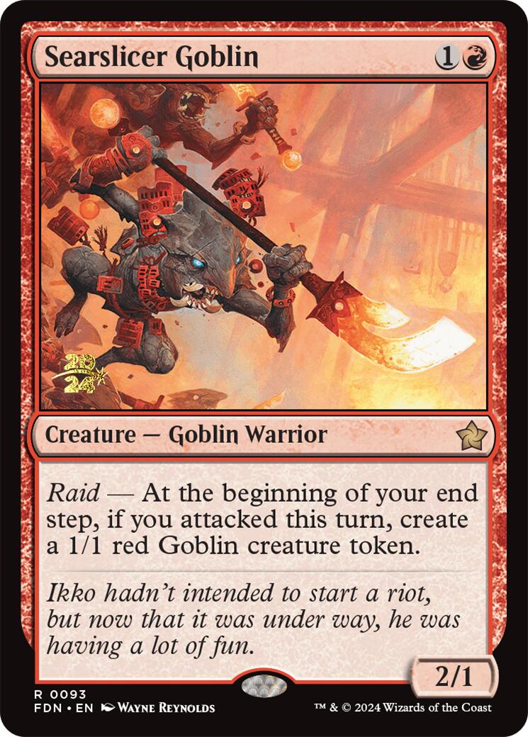 Searslicer Goblin [Foundations Prerelease Promos] | The Time Vault CA