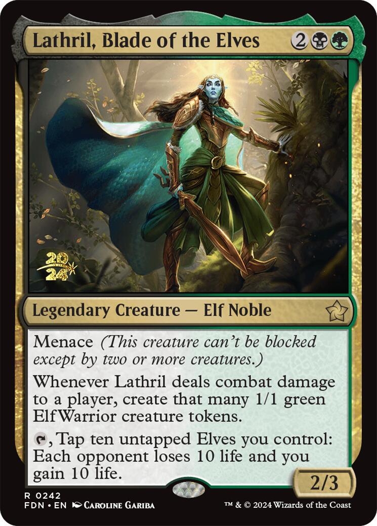 Lathril, Blade of the Elves [Foundations Prerelease Promos] | The Time Vault CA