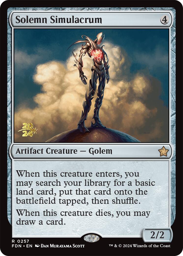 Solemn Simulacrum [Foundations Prerelease Promos] | The Time Vault CA