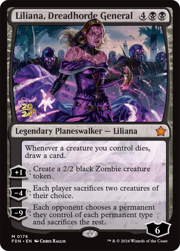 Liliana, Dreadhorde General [Foundations Prerelease Promos] | The Time Vault CA