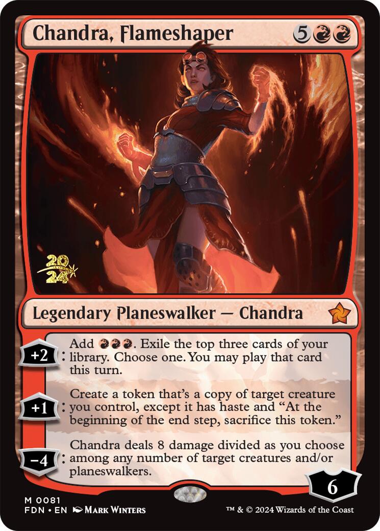 Chandra, Flameshaper [Foundations Prerelease Promos] | The Time Vault CA