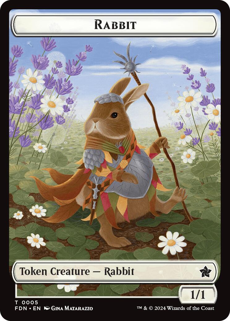 Rabbit // Soldier Double-Sided Token [Foundations Tokens] | The Time Vault CA