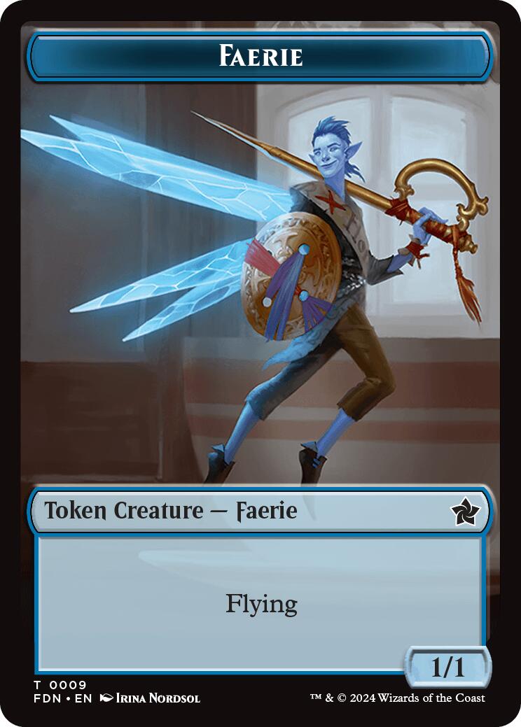 Faerie // Fish Doubled-Sided Token [Foundations Tokens] | The Time Vault CA