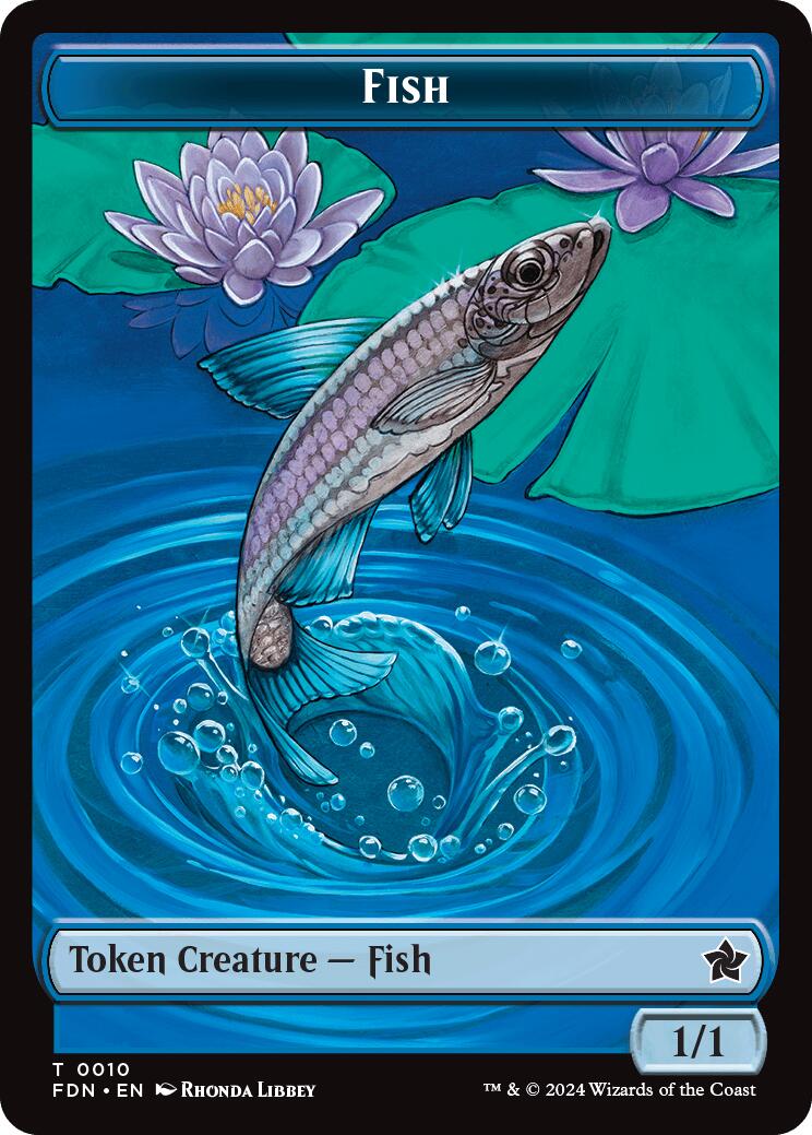 Faerie // Fish Doubled-Sided Token [Foundations Tokens] | The Time Vault CA