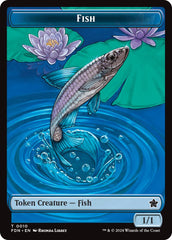 Faerie // Fish Doubled-Sided Token [Foundations Tokens] | The Time Vault CA