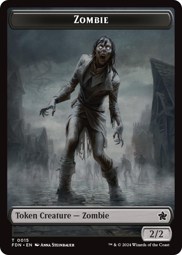 Zombie // Insect Doubled-Sided Token [Foundations Tokens] | The Time Vault CA