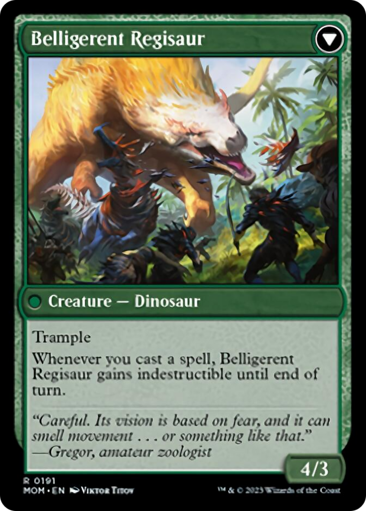 Invasion of Ixalan // Belligerent Regisaur [March of the Machine] | The Time Vault CA