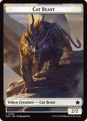 Cat Beast // Dragon (0017) Double-Sided Token [Foundations Tokens] | The Time Vault CA