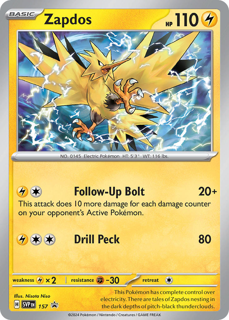 Zapdos (157) [Scarlet & Violet: Black Star Promos] | The Time Vault CA