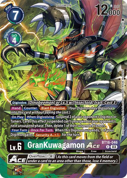 GranKuwagamon ACE [BT16-046] (Alternate Art) [Special Limited Set] | The Time Vault CA