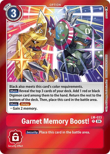 Garnet Memory Boost! [LM-033] [Special Limited Set] | The Time Vault CA