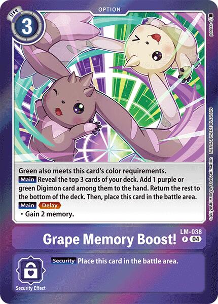 Grape Memory Boost! [LM-038] [Special Limited Set] | The Time Vault CA