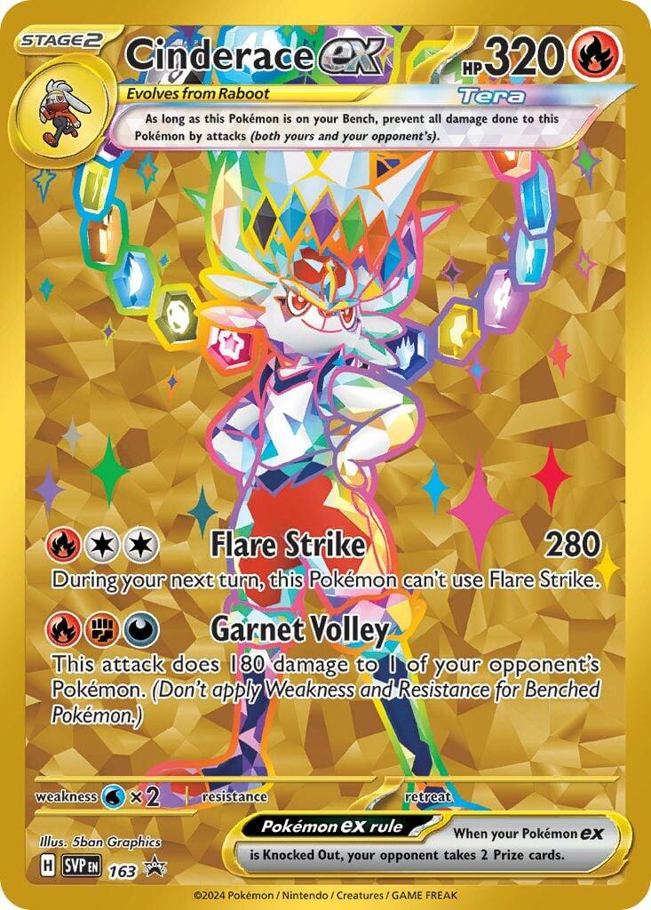 Cinderace ex (163) [Scarlet & Violet: Black Star Promos] | The Time Vault CA