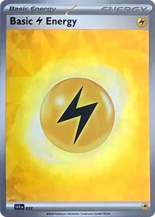 Basic Lightning Energy (012) (Cracked Ice Holo) [Scarlet & Violet: Stellar Crown] | The Time Vault CA