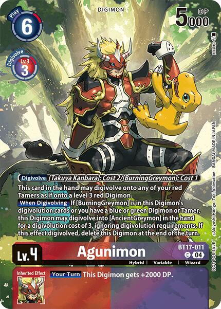 Agunimon [BT17-011] (Legend Pack 2024 Box Topper) [Chain of Liberation] | The Time Vault CA