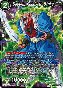 Dabura, Ready to Strike (Unison Warrior Series Boost Tournament Pack Vol. 7) (P-374) [Tournament Promotion Cards] | The Time Vault CA