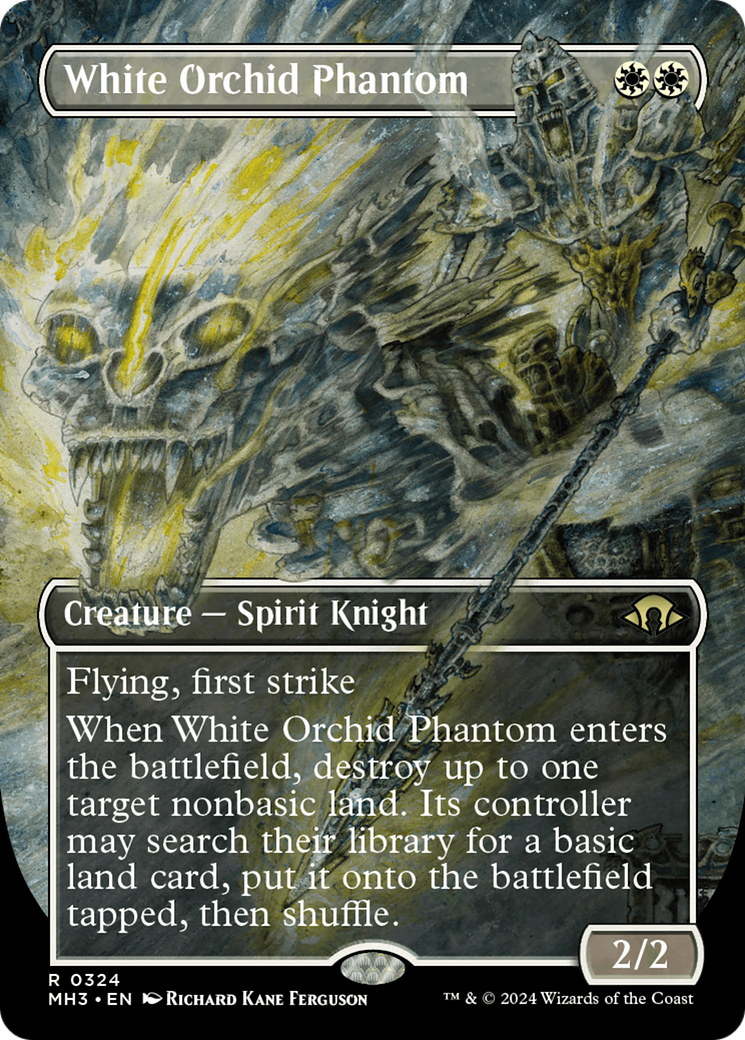 White Orchid Phantom (Borderless) [Modern Horizons 3] | The Time Vault CA