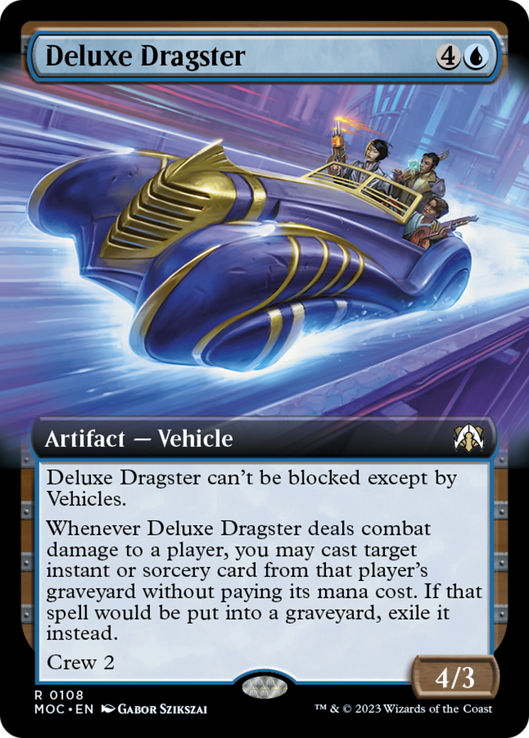 Deluxe Dragster (Extended Art) [March of the Machine Commander] | The Time Vault CA