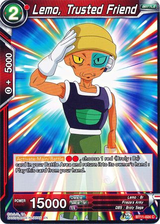 Lemo, Trusted Friend (BT11-024) [Vermilion Bloodline] | The Time Vault CA