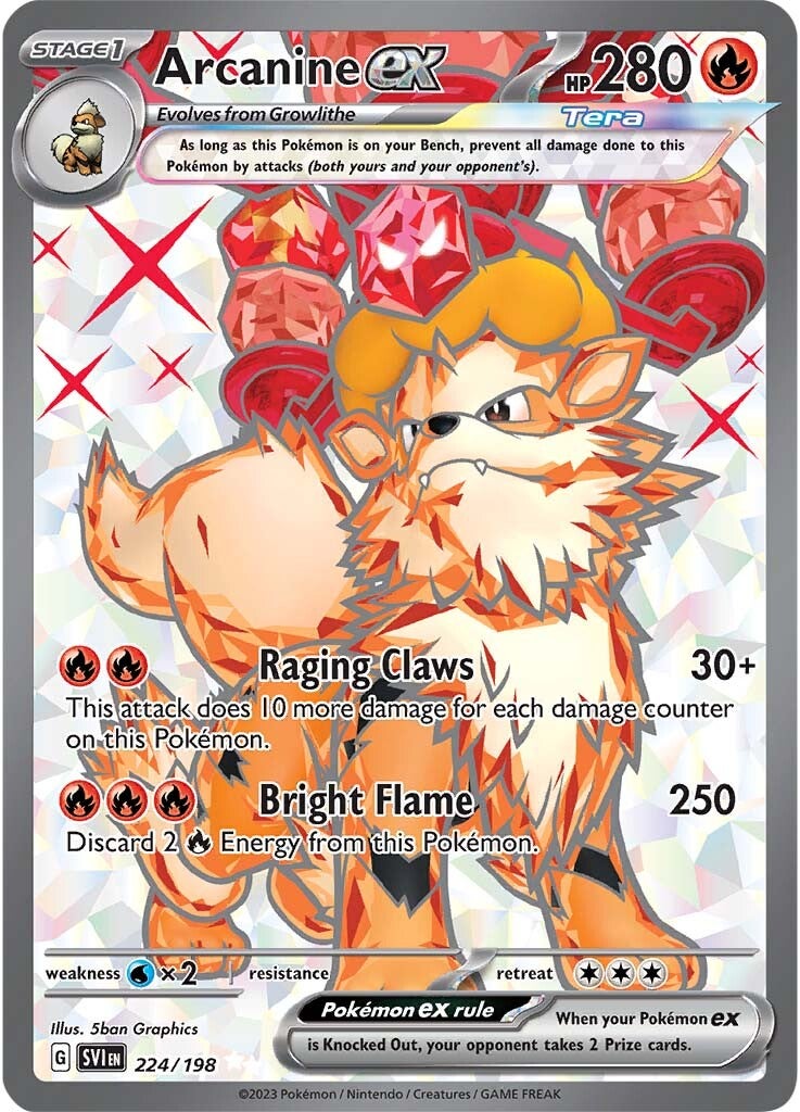 Arcanine ex (224/198) [Scarlet & Violet: Base Set] | The Time Vault CA