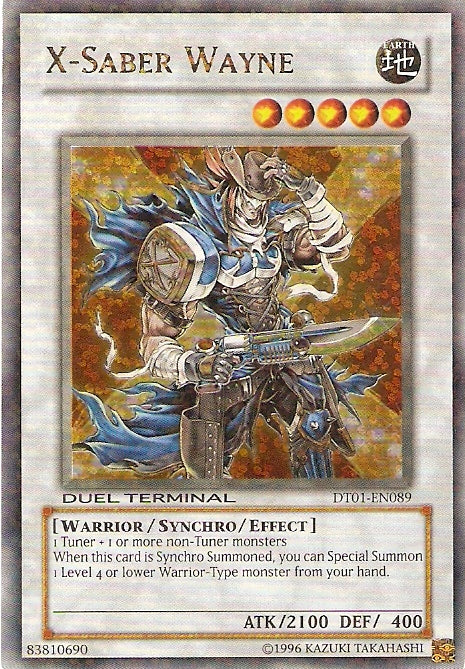 X-Saber Wayne [DT01-EN089] Ultra Rare | The Time Vault CA