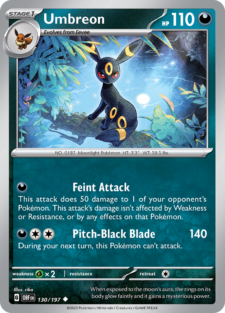 Umbreon (130/197) [Scarlet & Violet: Obsidian Flames] | The Time Vault CA