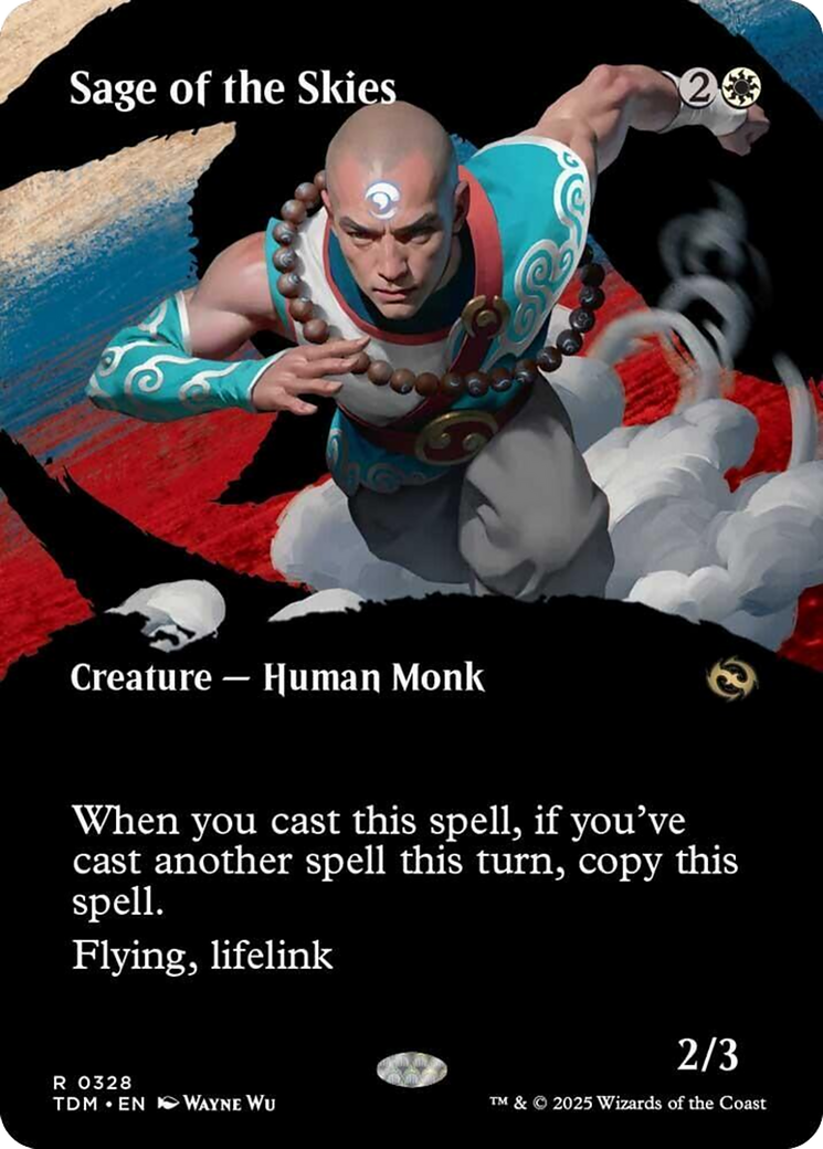 Sage of the Skies (Borderless) [Tarkir: Dragonstorm] | The Time Vault CA