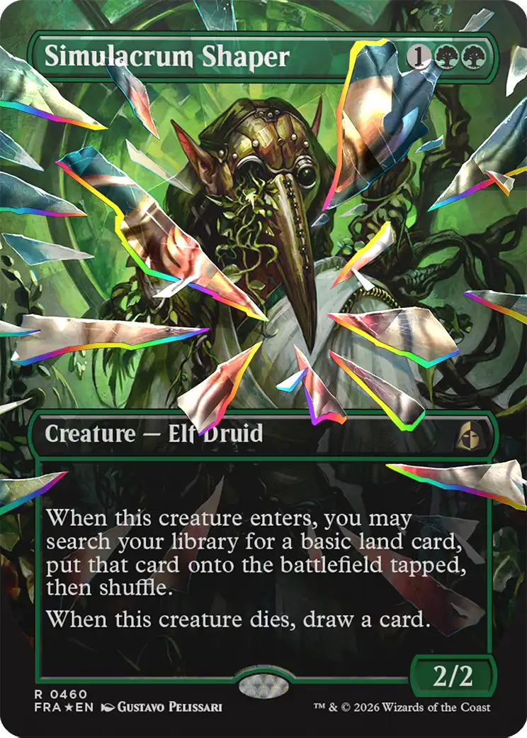 Simulacrum Shaper (Borderless) (Facet Foil) [Reality Fracture] | The Time Vault CA