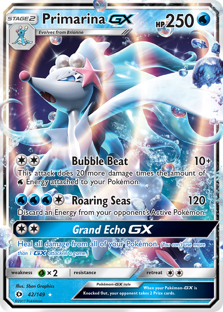 Primarina GX (42/149) [Sun & Moon: Base Set] | The Time Vault CA