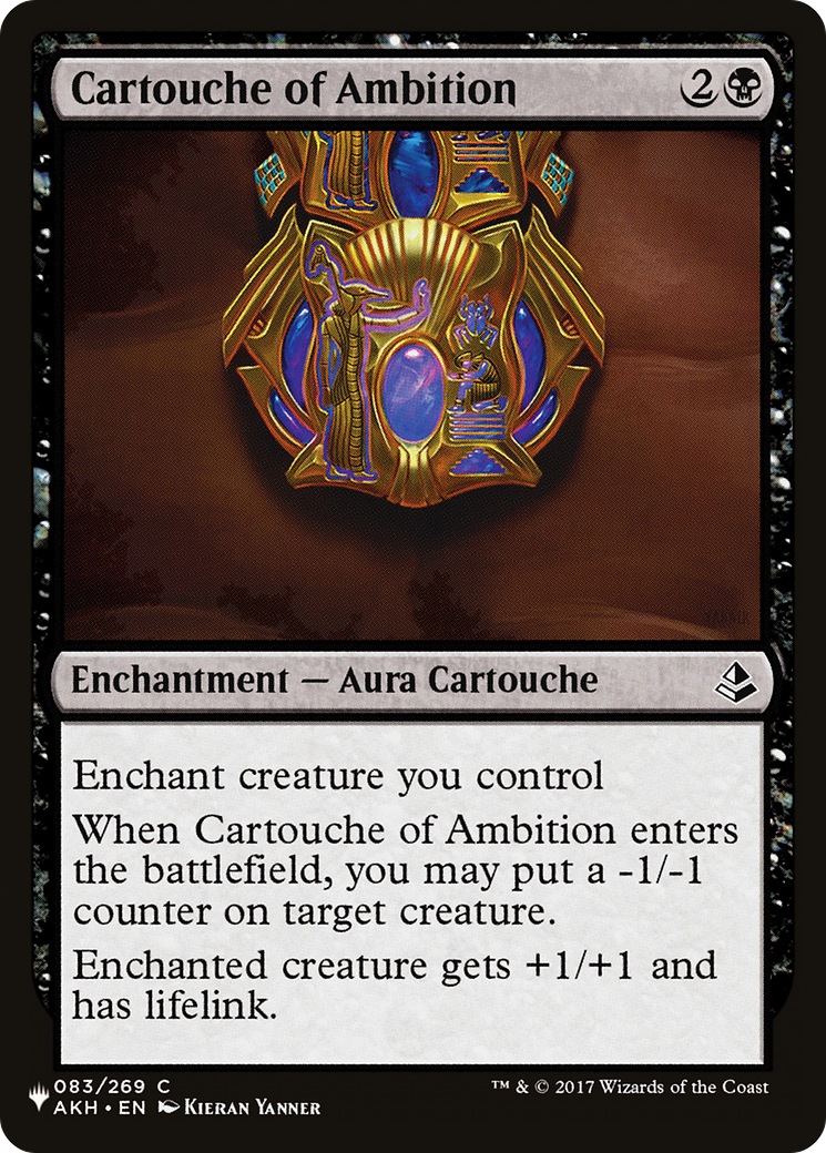 Cartouche of Ambition [The List] | The Time Vault CA