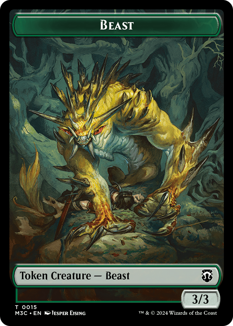 Beast (0015) // Insect (0025) Double-Sided Token [Modern Horizons 3 Commander Tokens] | The Time Vault CA