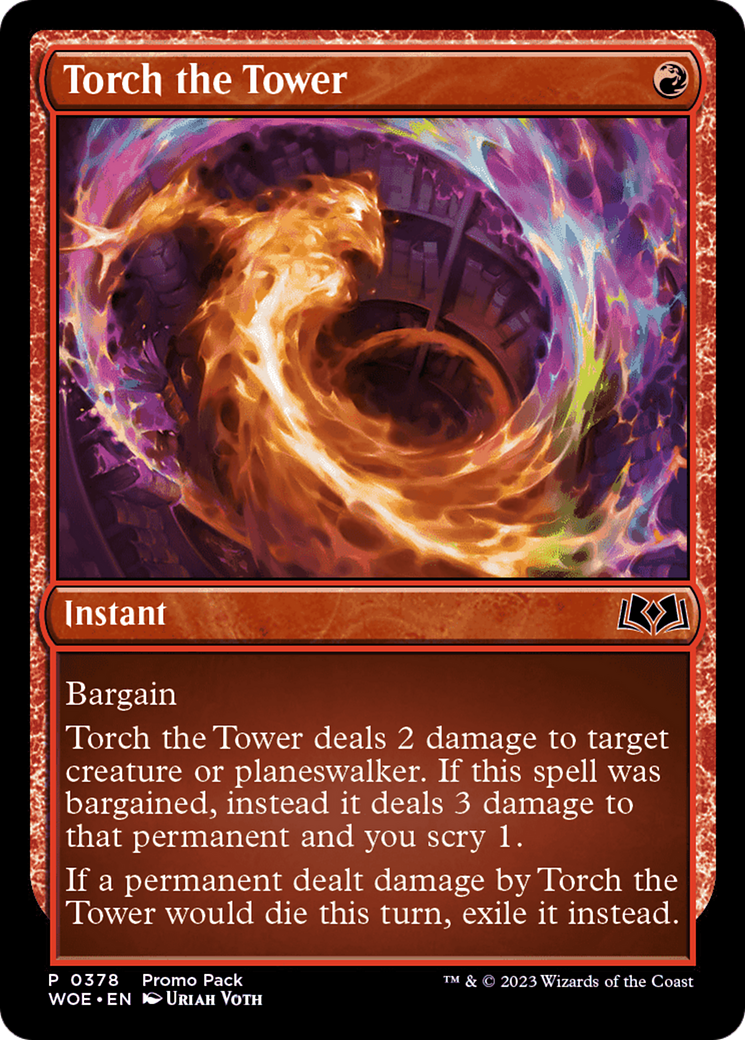 Torch the Tower (Promo Pack) [Wilds of Eldraine Promos] | The Time Vault CA