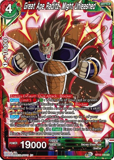 Great Ape Raditz, Might Unleashed (BT15-145) [Saiyan Showdown] | The Time Vault CA