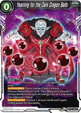 Yearning for the Dark Dragon Balls (Common) (BT13-149) [Supreme Rivalry] | The Time Vault CA