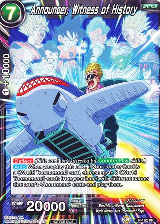 Announcer, Witness of History (Power Booster) (P-162) [Promotion Cards] | The Time Vault CA
