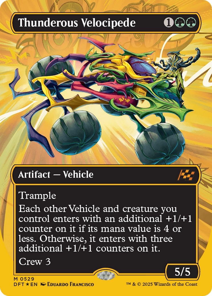 Thunderous Velocipede (Borderless) (First-Place Foil) [Aetherdrift] | The Time Vault CA