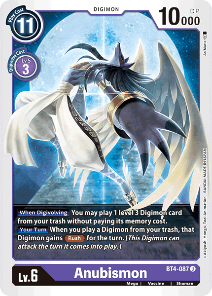 Anubismon [BT4-087] [Great Legend] | The Time Vault CA