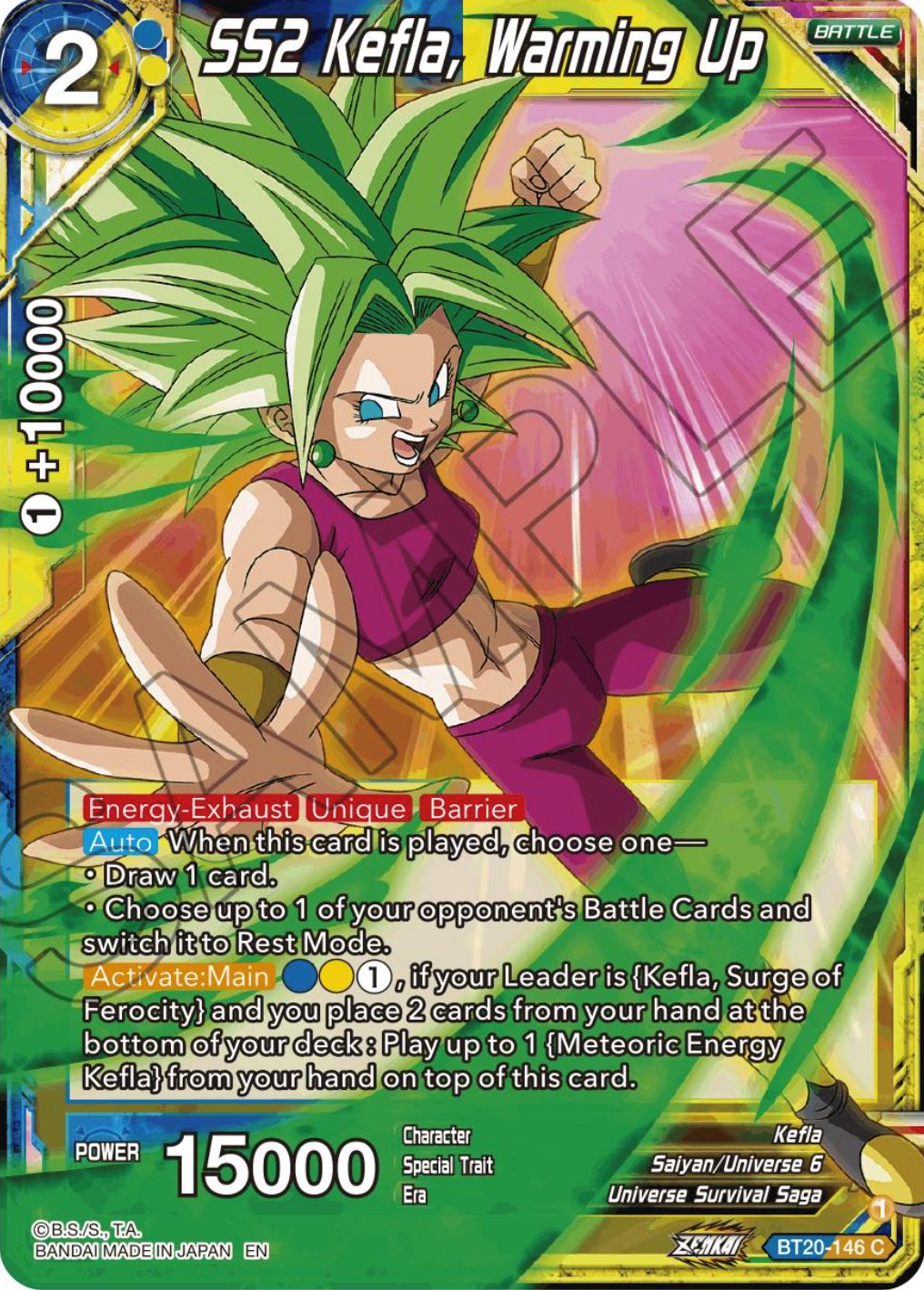 SS2 Kefla, Warming Up (BT20-146) [Power Absorbed] | The Time Vault CA
