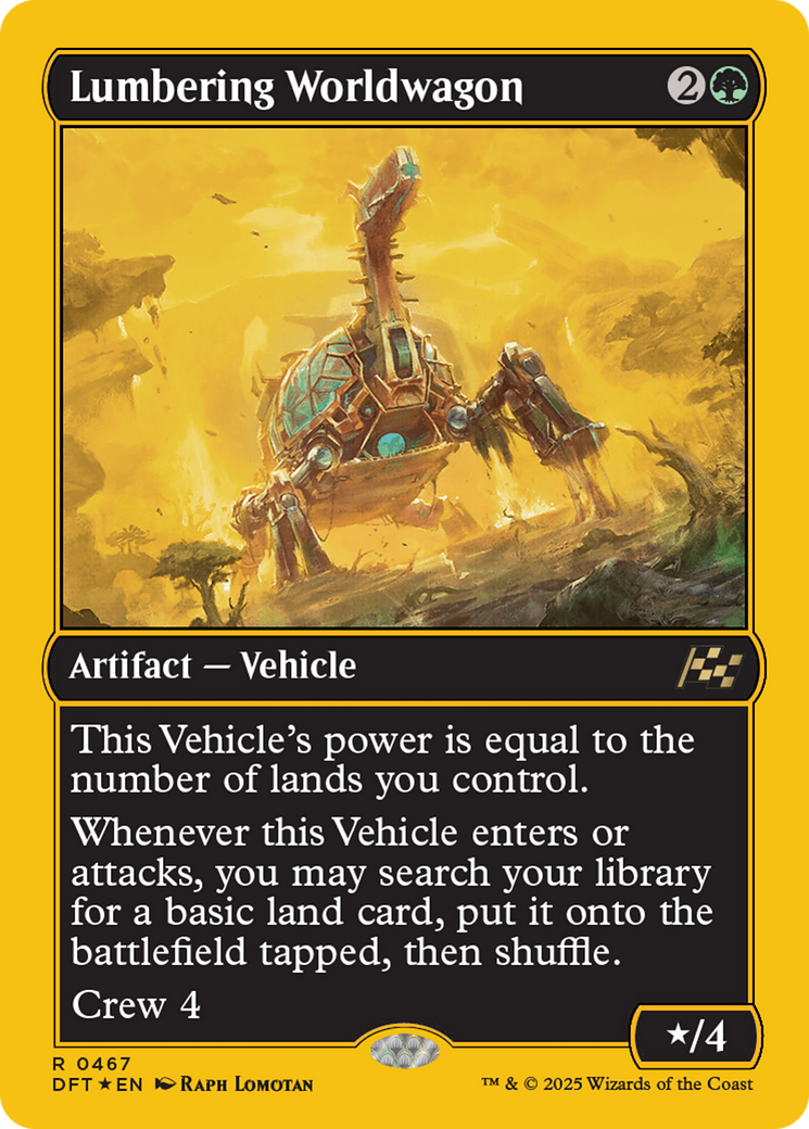 Lumbering Worldwagon (First-Place Foil) [Aetherdrift] | The Time Vault CA