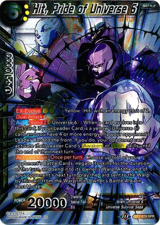 Hit, Pride of Universe 6 (SPR) (BT7-079) [Assault of the Saiyans] | The Time Vault CA