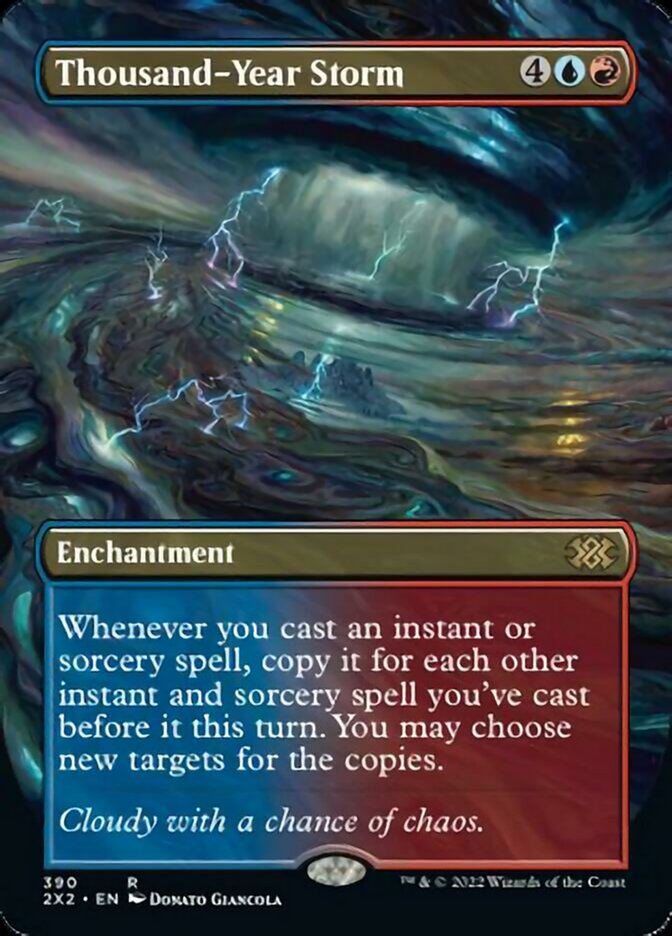 Thousand-Year Storm (Borderless Alternate Art) [Double Masters 2022] | The Time Vault CA