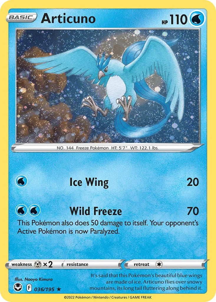 Articuno (036/195) (Cosmos Holo) [Sword & Shield: Base Set] | The Time Vault CA