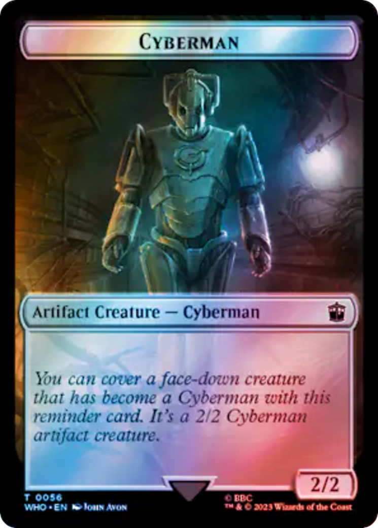 Soldier // Cyberman Double-Sided Token (Surge Foil) [Doctor Who Tokens] | The Time Vault CA